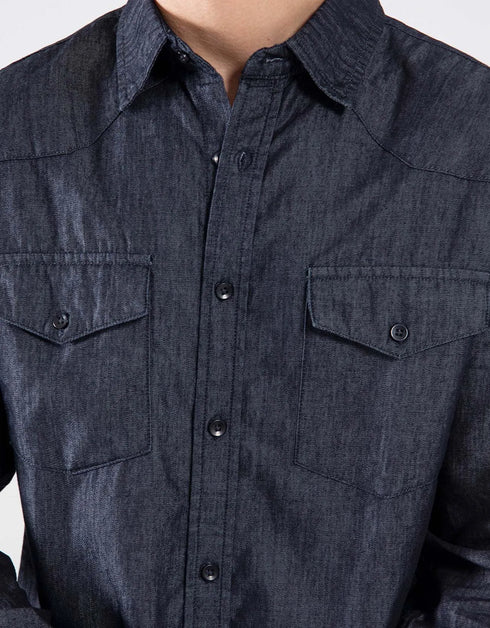 DENIM BUTTON DOWN SHIRT
